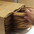 Custom Printed Your Own Logo Wholesale Recyclable Offset Printing Gift Food Grocery Brown Kraft Paper Bags With Handle