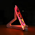 Acrylic Dry Erase Board with Light Pink Heart Clear Desktop Whiteboard LED Lamp Led Message Board with Stand for Desk