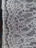 China 2024 Wedding Dress Fabric Patterned Embroidery Milk Silk Mesh Fabric Lace Evening Dress