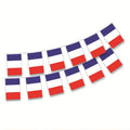 Euro Football Eco-Friendly Silk Screen Printed Polyester France String Flags 5*8inch Small Fans Bar Decoration Fabric Bunting