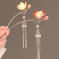 Luminous Lotus Lantern Tassel Metal Hair Sticks Antique Pan Hair Hairpin Hanfustep Shake Headwear for Girl