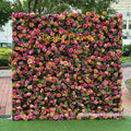 O-W029 Wedding Supplies 5D Flower Wall Backdrop 8ft X 8ft Artificial Flower Wall Panel Customs Cloth Curtain Flower Wall