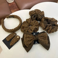 ShanHai Autumn and Winter New Brown Headband Sponge Wide Headband Ladies Elegant Headband Fashion Hair Accessories