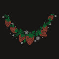 Factory Wholesale Cheap Price Cute Fruit Strawberry Custom Design Rhinestone Transfer Designs for Clothing