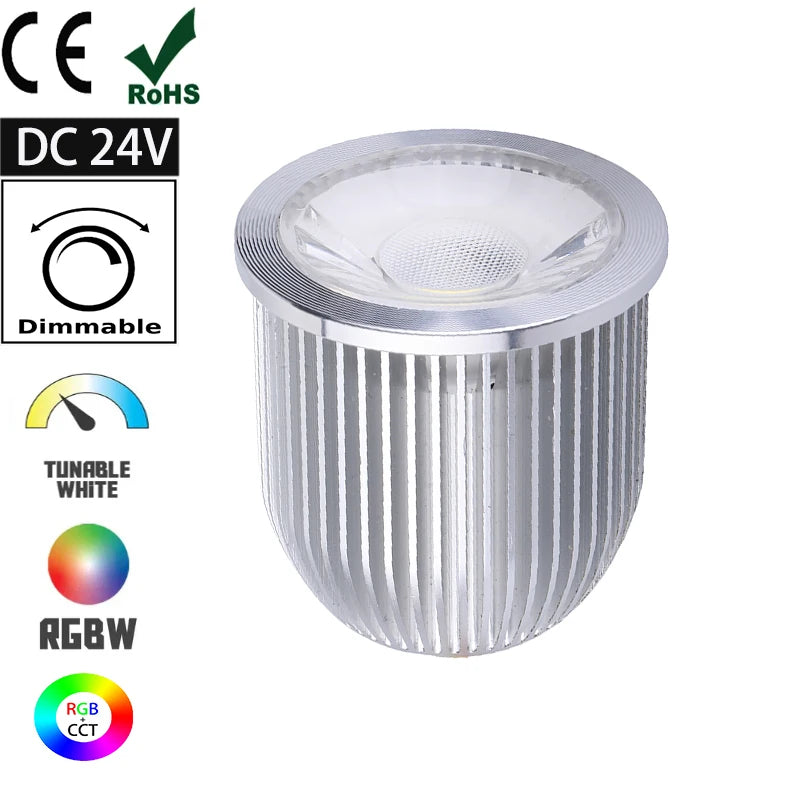 Benory Loxone 24V 8W Cri95 Tunable White MR16 Spot KNX Gvs Dali DMX Zigbee Casambi PWM 0-10v/1-10v Dimming RGBW Smart Led Module