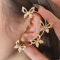VKME New Fashion Butterfly Zircon Ear Clip for Women Jewelry