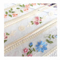 8cm Flower Leaf Embroidery Milk Silk Organza Lace Fabric Soft Tulle Bilateral Design Edge Lace Sewing Textile Lace for Dress