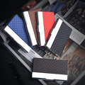 Custom Logo Business Card Case High Quality PU Leather Luxurious Vintage Retro Style Stainless Steel Plated Metal Crafts UV