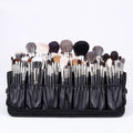 Wholesale Vegan Leather Makeup Brush Organizer Bag Zipper PU Makeup Brush Case Bags Travel Brush Holder with Tassel