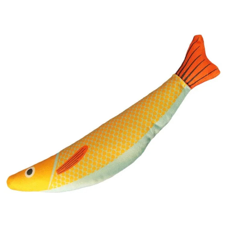 Wholesale Catnip Seafood Fish Cat Toys Soft Fabric Custom Lovely Simulation Fish  Relieving Stuffy Molar Long Lasting Funny Toy