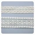 New Arrival Beige Border 100% Cotton Lace Crochet Ribbon Lace Trim for Wedding Dress