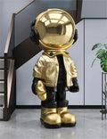 Factory Custom Large Plated Gold Astronaut 1.5M Sculpture Mall Store Opening Welcome for Interior Decoration