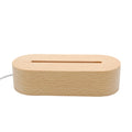 Wholesale YUENIUNIU 3D LED Night Light Beech Wood Base 7 Color Options CE Certified 2-Year Warranty Oval USB Lamp Holder