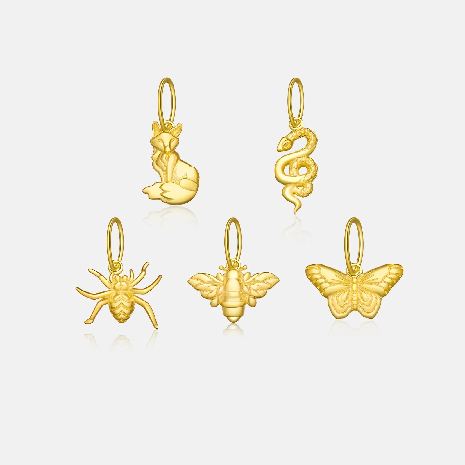 FUAMAY 925 Silver Butterfly Pendant Necklace Fine Jewelry with Gold Plated Nature Animal and Zircon Main Stone