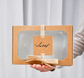 Wholesale Custom Window Food Packaging Cake Puffs Dessert Baking Packaging Paper Kraft Gift Box With Bag