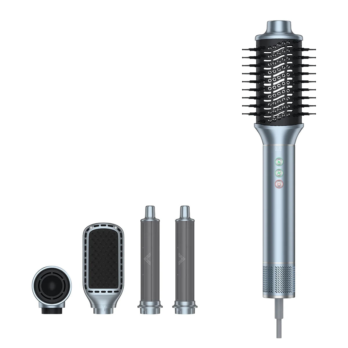 Powerful 1400W 5 in 1 Ionic Hair Dryer Brush Set for Blowout Styling with Interchangeable Accessories Support OEM