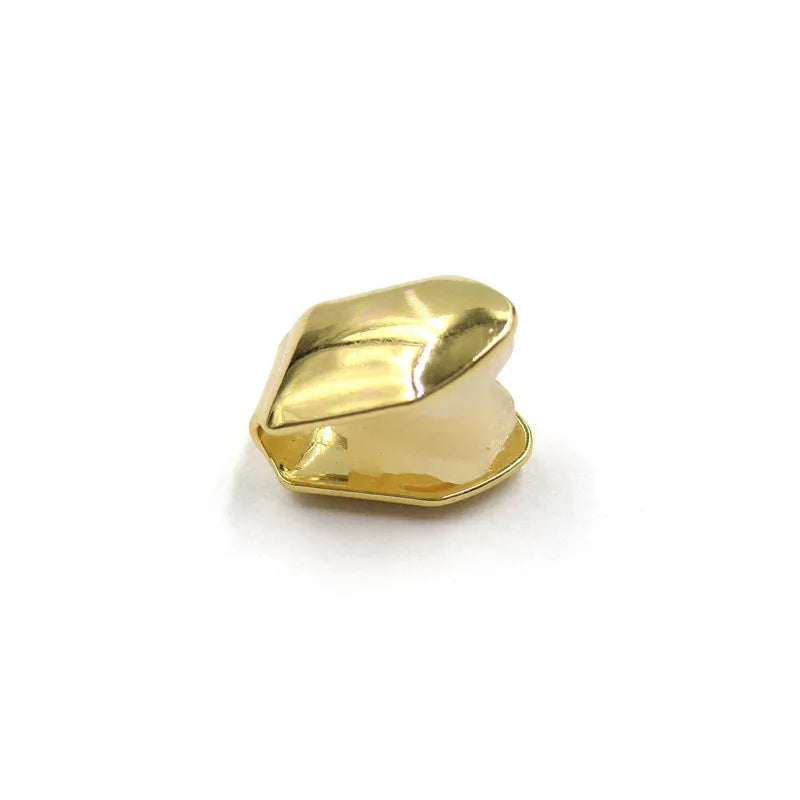 Cross-border HIPHOP Gold Braces Single Tooth Real Gold Plating European and American Jewelry Braces Manufacturers Direct Sales