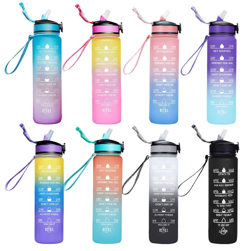1000ml BPA-Free Plastic Water Bottle with Bounce Lid Customized Logo Portable Student Design for Direct Drinking