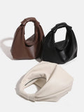 Fashion PU Leather Plain Women Handbags Dumpling Cross Body Bags Ladies Soft PU Shopping Travel Sling Shoulder Bag Tote Handbags