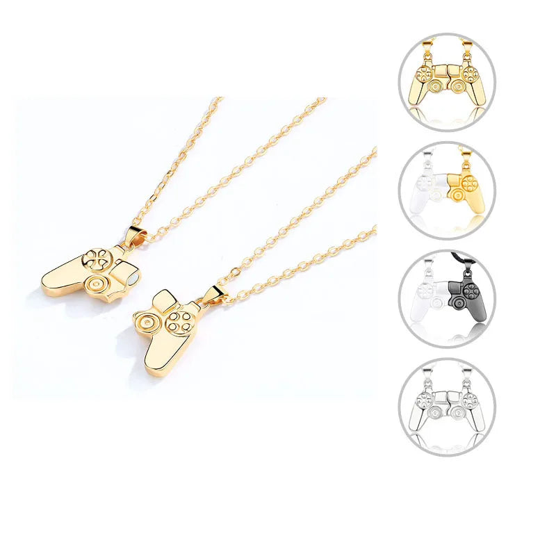 2Pcs/Set Game Console Necklace Personalized Necklace Jewelry Couple Magnetic Necklace
