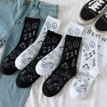 Wholesale Japanese New Cartoons Fashion Socks Colorful Patterns Letter Animals Cute Cartoons Funny Unisex Tube Socks
