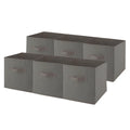 Hot Sale 6-Pack Foldable Cube Storage Box Container  Drawer Fabric Non Woven Cardboard Storage Box