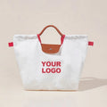 Women's Large Capacity Nylon Shopping Tote Bag Custom Logo Embroidery Printing Spring Summer Style Folding with Letter Pattern