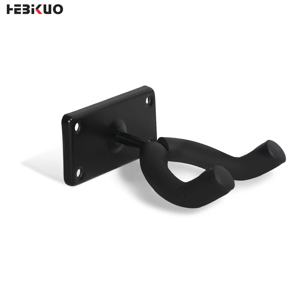 HEBIKUO Factory Direct Wholesale J-13 Wall Mount Black Metal Guitar Hanger Universal Solid Stable for Guitar Accessories