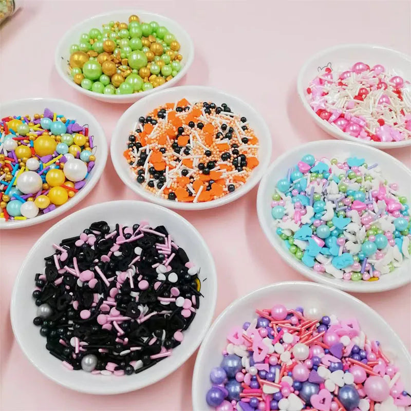 Sprinkles Cocosir Metallic Rod Christmas Mixed Colorful Edible Sprinkles Sugar Beads Birthday Party Baking Supplies Cake