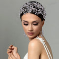 Bridal Wedding Hair Accessories Set Bridal Headwear Tiara Double Row Crossover Rhinestone Wedding Bridal Headbands Headpiece