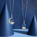 925 Sterling Silver 18K Gold Plated Couple Necklace Astronaut Pendant Men Necklace Fashion Jewelry Necklaces for Women Wholesale