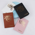 Custom LOGO PU Leather Passport Cover Travel Wallet With Card Case Ticket Slot Passport Holder