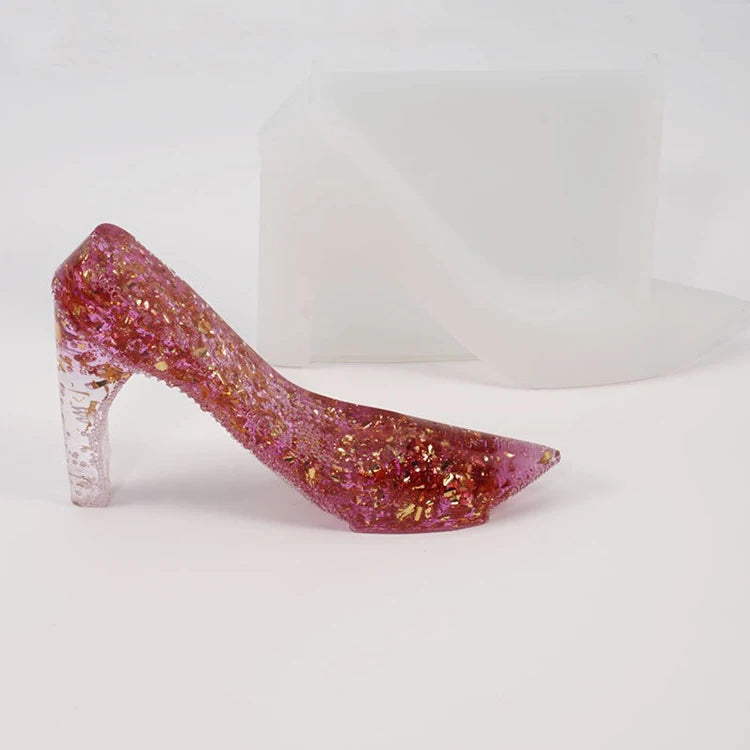 C-0426 DIY crystal glue dropping mould high-heeled shoe decoration mould three-dimensional shoe silicone mould
