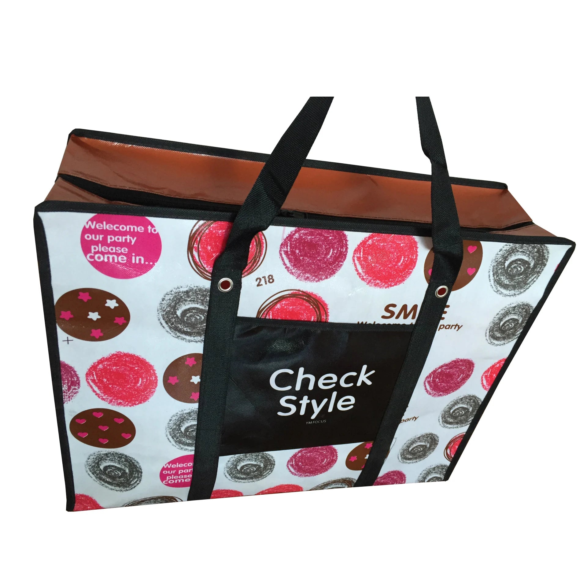Factory Wholesale Waterproof Laminated PP Non Woven Tote Bag Custom Logo Printing Nonwoven Zipper Bag