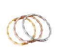 Smooth Surface Bamboo Bangles New Design Retro Simple Stainless Steel Bangles Bracelets 2024