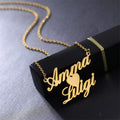 Fatingna Custom Personalized  Simple and Glossy Customized Name Necklace Stainless Steel Jewelry Name Pendant Necklace