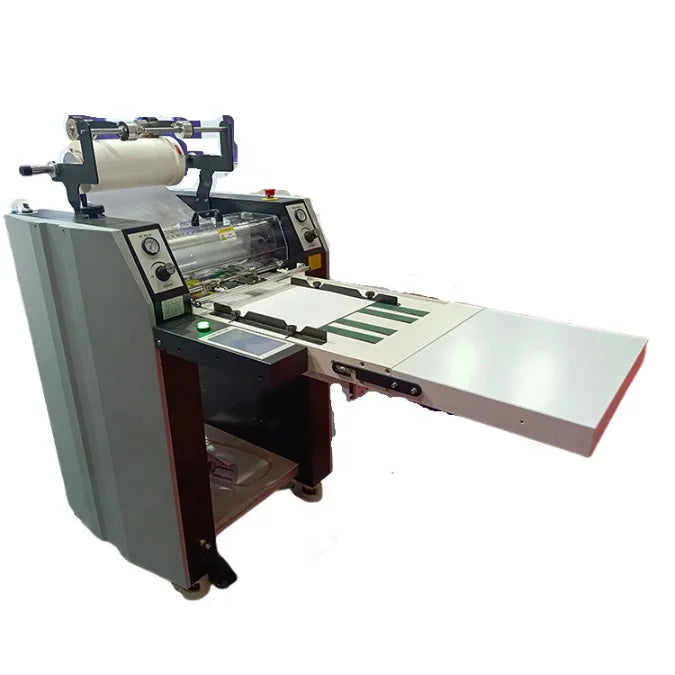 Anti -curling Semi-auto Laminator PLS-390 Hydraulic Laminating Machine With Mirror Chrome Roller