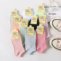 Jingwen ODM Pure Color Cotton Women's Socks Candy Color Plus Size Women's Boat Socks Men and Women Couple Socks Wholesale