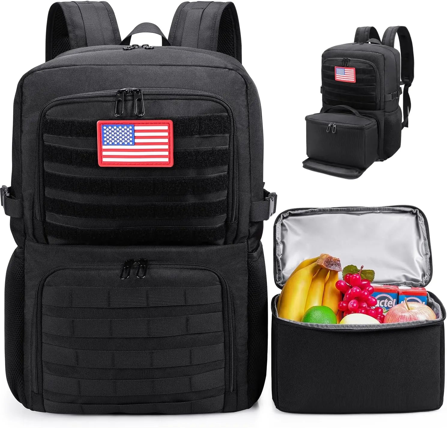 Custom Tactical Lunch Bag Lunch Box Waterproof Leakproof Cooler Bag Nylon Insulated Lunch Box for Outdoor Picnic Camping