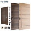 China Top Manufacture Hot Selling Solid Wood House Doors Exterior Oak Wooden Solid Timber Plank Entry Front Doors
