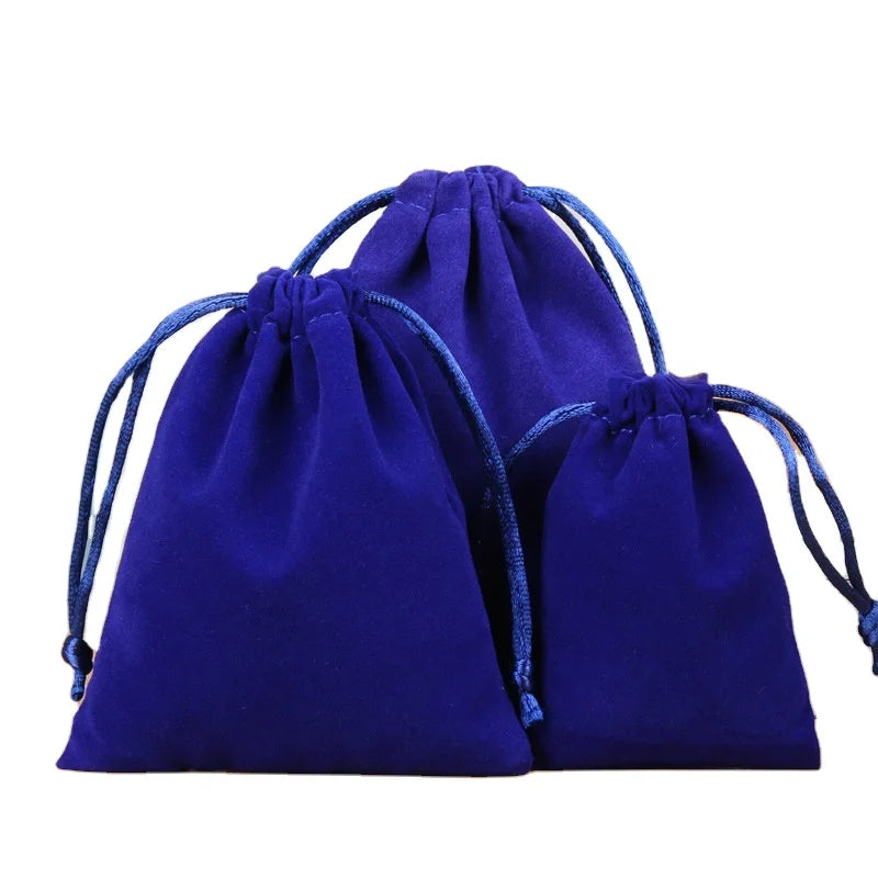Hot Sale 17x23cm Velvet Jewelry Pouches Custom Logo Small Cloth Boxes for Gift Small Velvet Jewelry Bags