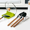Kitchen Spatula Soup Silicone Spoon Rest Stove Storage Shelf Spoon Rest Pot Lid Holder Rack Cover Strainer Pad