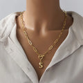 CSJA Wholesale 18k Gold Plated Stainless Steel Initials Necklace Personalized A-Z Letter Pendant Necklace for Women S870