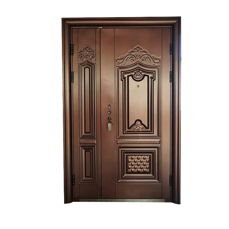 2025 Steel Door Sheet Design Sheet Metal Door Steel Laminated Primer Door Skin Interior With Smart Lock Good Quality