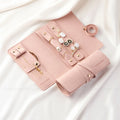 PandaSew Custom Logo Jewelry Organizer Case Foldable Luxury Microfiber Roll up Bag Travel Storage for Rings Necklaces Earrings
