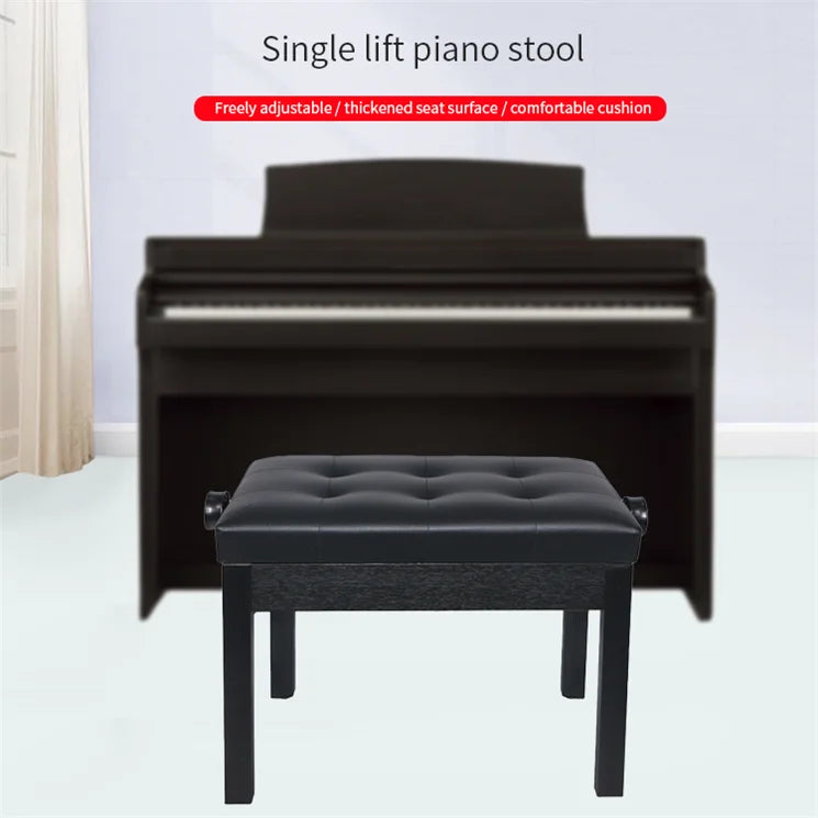 HEBIKUO BA212 Piano Bench Adjustable Single Keyboard Piano Stool Bench with Book Storage Musical Instruments Accessories