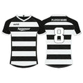 Polyester Breathable Plus Size Sublimation Black Stripe Rugby Jersey Shirt with Customized Logo for New Zealand