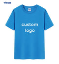 YINCH Garment Custom Summer 180gsm 35%cotton 65% Polyester Men's T-shirt Round Neck High Quality Drop Shoulder Blank t Shirts