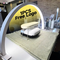 Free Logo OEM 48W Beauty Lighting Half-Moon Shaped Studio Nails Desktop Arch Ring Led Art Lights Manicure Table Lamp Nail Tools