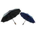 23 Inch 10 Ribs Umbrellas With logo Prints Auto Compact Windproof Travel Business Umbrella With Wooden Handle